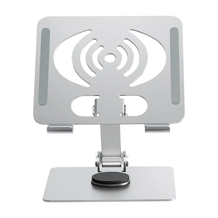 L-13 360-Degree Rotatable Desktop Tablet Holder Stand Foldable Aluminum Alloy Tablet Bracket - Silver