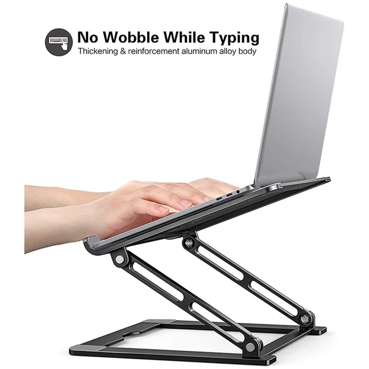 F120 Aluminum Alloy Laptop Riser Cooling Stand Foldable Notebook Desktop Bracket - Silver