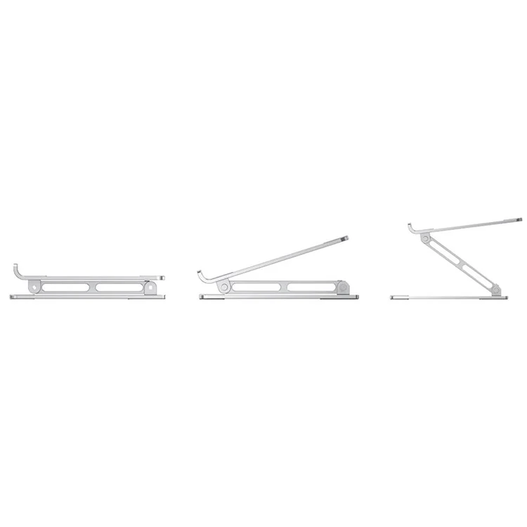 F120 Aluminum Alloy Laptop Riser Cooling Stand Foldable Notebook Desktop Bracket - Silver