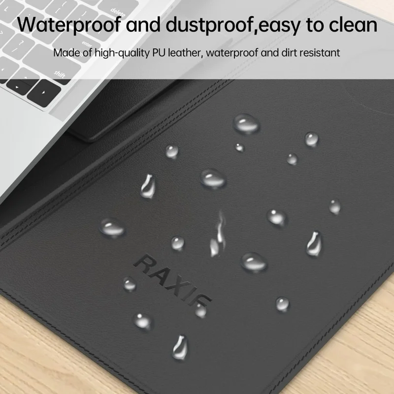 Tapete Multifunction Desk Mat em Couro PU, Suporte para Laptop, Telefone, Livro, Suporte de Mesa Impermeável, Mousepad