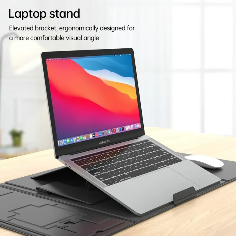 Tapete Multifunction Desk Mat em Couro PU, Suporte para Laptop, Telefone, Livro, Suporte de Mesa Impermeável, Mousepad