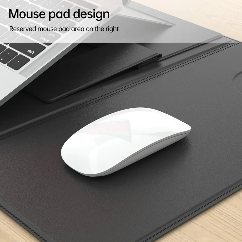 Tapete Multifunction Desk Mat em Couro PU, Suporte para Laptop, Telefone, Livro, Suporte de Mesa Impermeável, Mousepad
