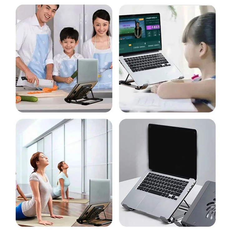 P3 Notebook Computer Cooling Pad Laptop Cooler Cooling Fan Desktop Laptop Riser Stand Holder - Tarnish