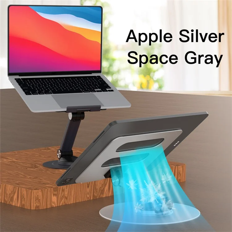 P4 Large Size Desktop Faltbare Laptophalterung Verstellbarer Aluminiumlegierung Notebook Ständer Kühlständer - Grau