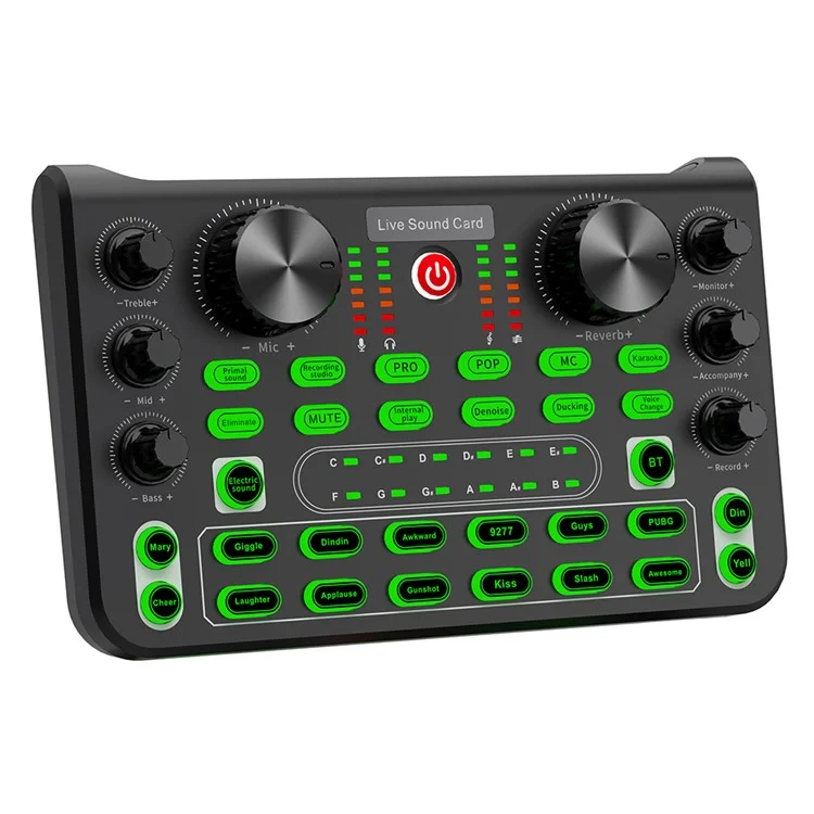X60 Sound Card Console Desk System Sound Card Mixer für Karaoke, Sendung, KTV-Gesang - (Englische Version)