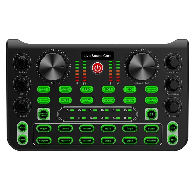 X60 Sound Card Console Desk System Sound Card Mixer für Karaoke, Sendung, KTV-Gesang - (Englische Version)