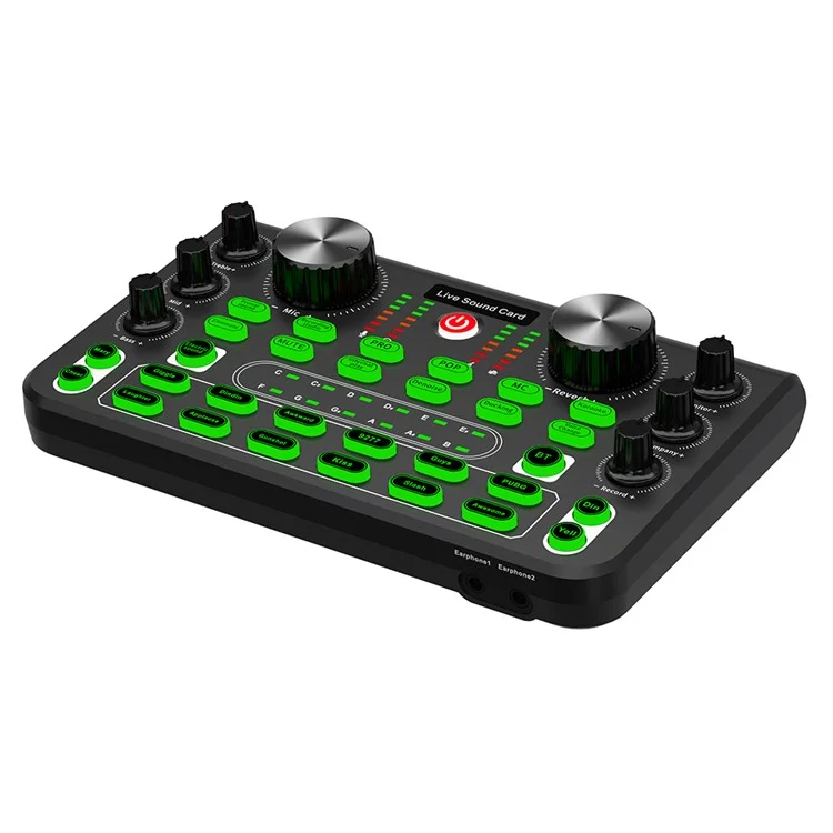 X60 Sound Card Console Desk System Sound Card Mixer für Karaoke, Sendung, KTV-Gesang - (Englische Version)