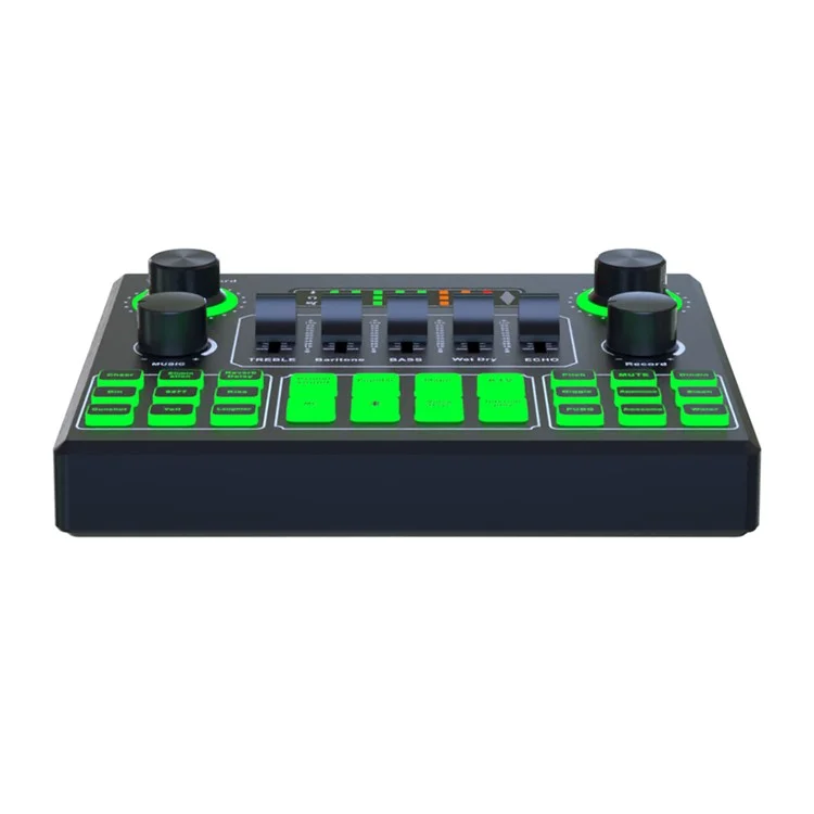 V9SJ Soundkarte Externer Audio-Mixer für Karaoke, Broadcast, Aufnahme, Heimkino-Musik, Gesang