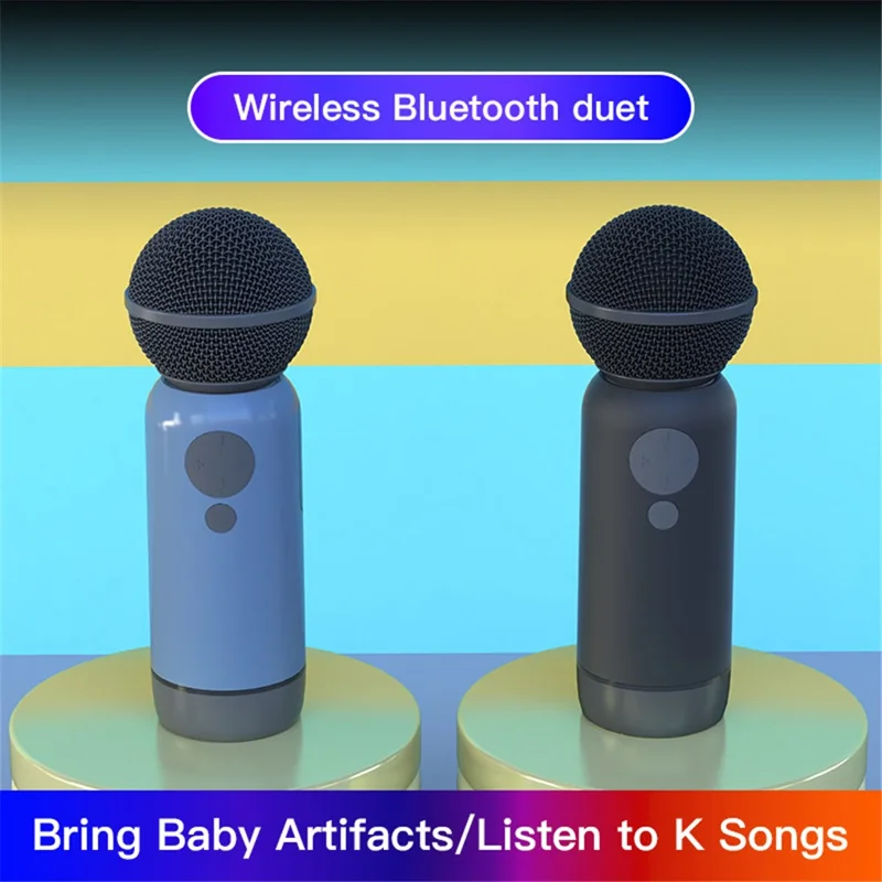 K1 Universelles Mikrofon für Innen- und Außenbereich, unterstützt Handy-Anschluss, Karaoke-Gerät, handliches Bluetooth-kompatibles Mikrofon - Blau