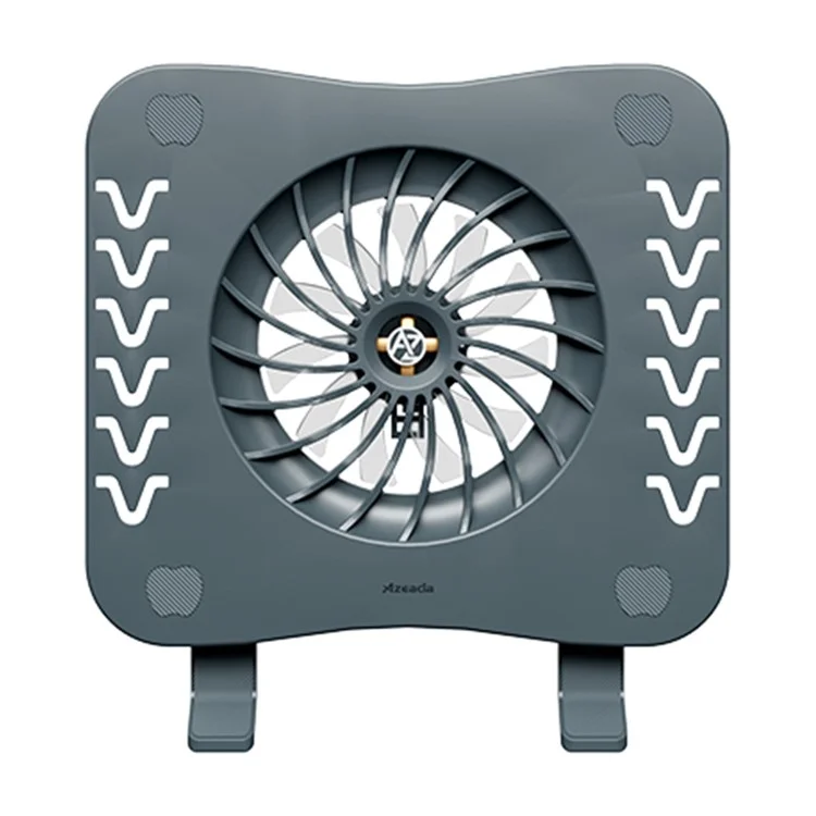 AZEADA AZ-X02 Support de Refroidissement pour Ordinateur Portable Pliable 7 Hauteurs Réglables Support pour Ordinateurs Portables et Tablettes avec Ventilateur de Refroidissement - Gris
