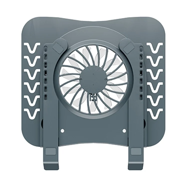 AZEADA AZ-X02 Support de Refroidissement pour Ordinateur Portable Pliable 7 Hauteurs Réglables Support pour Ordinateurs Portables et Tablettes avec Ventilateur de Refroidissement - Gris