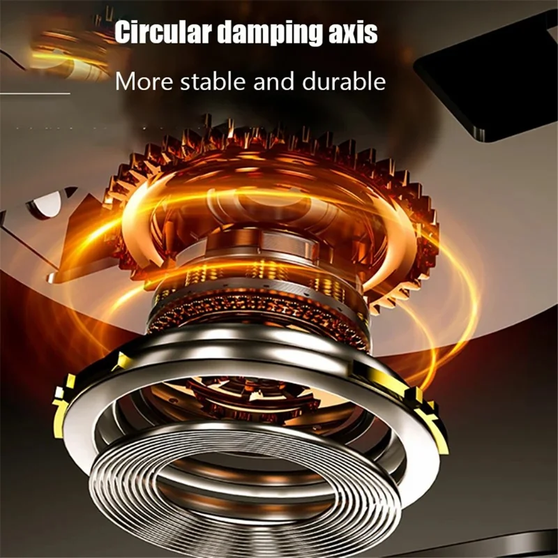 360-Degree Rotatable Desktop Tablet Holder Stand Foldable Aluminum Alloy Tablet Bracket - Grey / Round