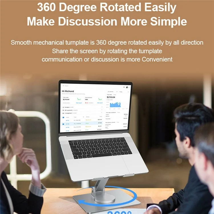 Support de Laptop Pliable en Alliage d'Aluminium E17S avec Dissipation de Chaleur, Rotatif