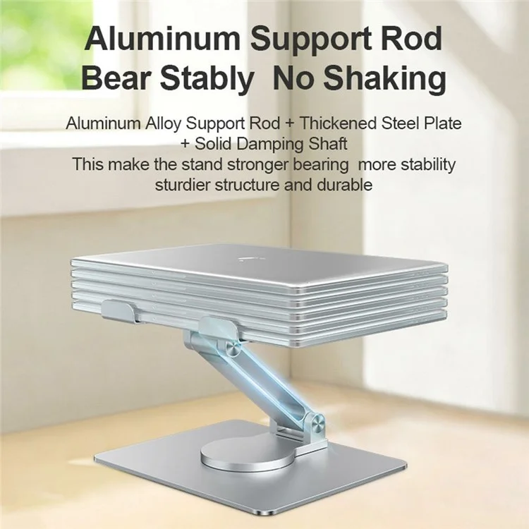 Support de Laptop Pliable en Alliage d'Aluminium E17S avec Dissipation de Chaleur, Rotatif
