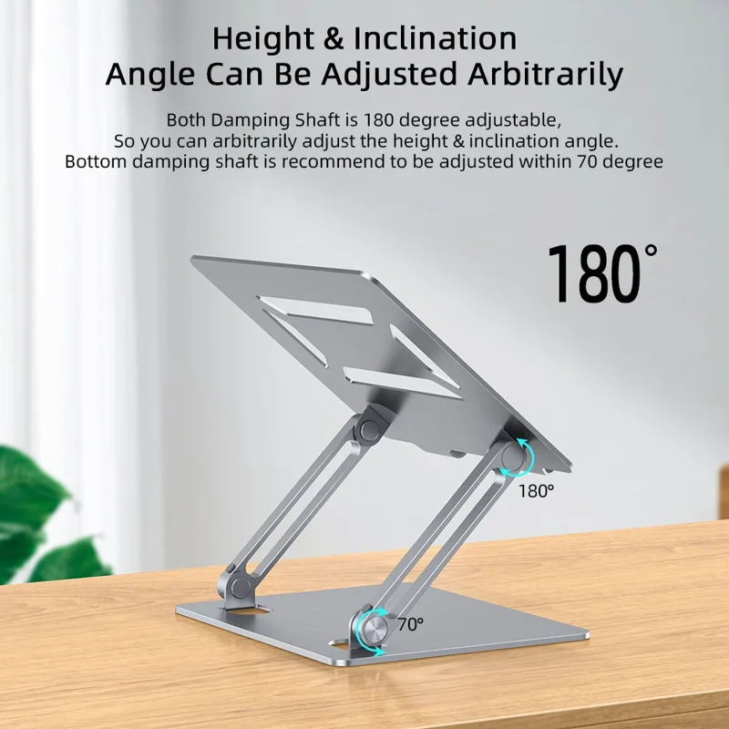 E13 Aluminum Alloy Foldable Laptop Heighten Bracket Desktop Adjustable Notebook Heat Dissipation Stand