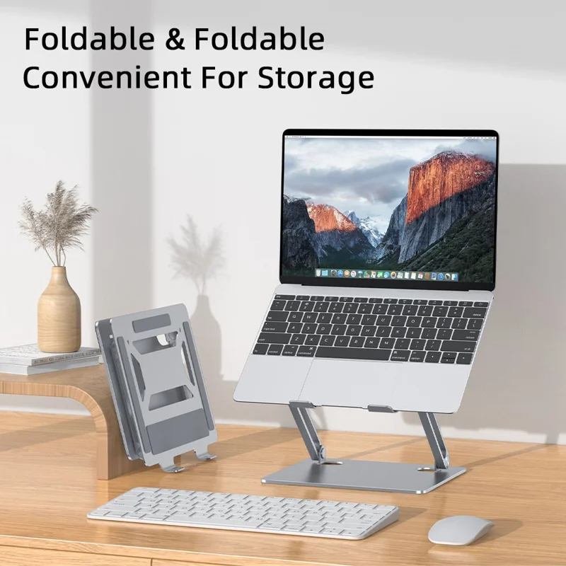 E13 Aluminum Alloy Foldable Laptop Heighten Bracket Desktop Adjustable Notebook Heat Dissipation Stand