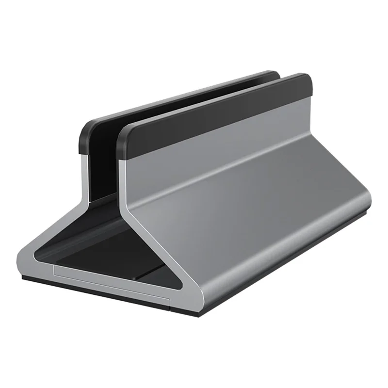 C4 Adjustable Width Single Slot Storage Base for Notebooks and Tablets Aluminum Alloy Desk Stand - Grey