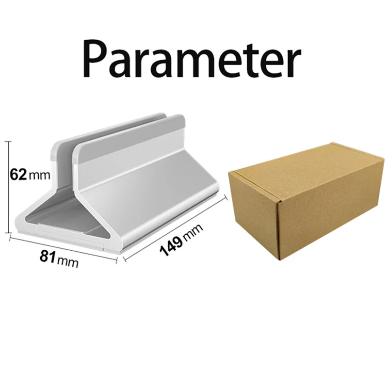 C4 Adjustable Width Single Slot Storage Base for Notebooks and Tablets Aluminum Alloy Desk Stand - Grey