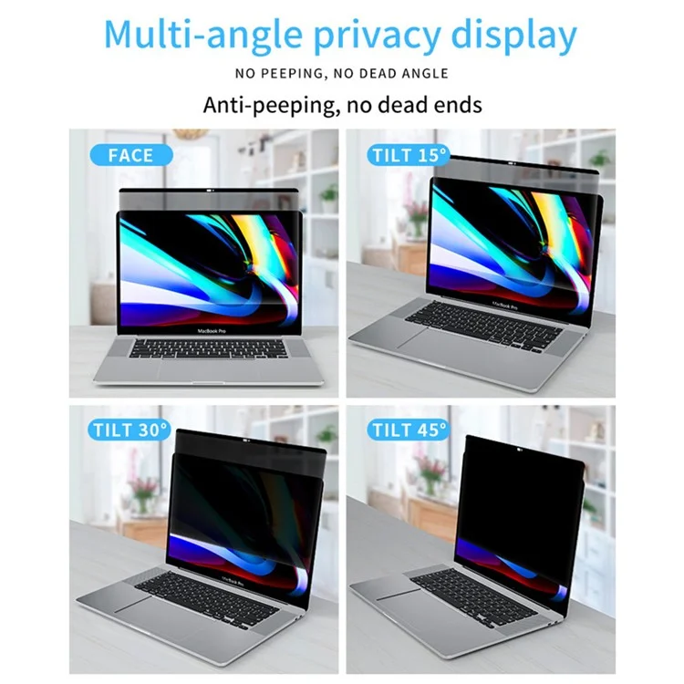 For MacBook Pro 14 inch (2021) Magnetic Adsorption Laptop Anti-Spy Film Tempered Glass Screen Protector