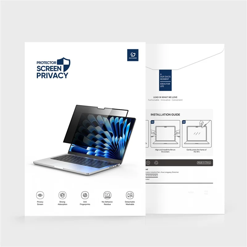 DUX DUCIS سلسلة Leno لهاتف MacBook Pro بحجم 15 بوصة (2017) / (2018) A1707 A1990 واقي شاشة PET مضاد للتجسس