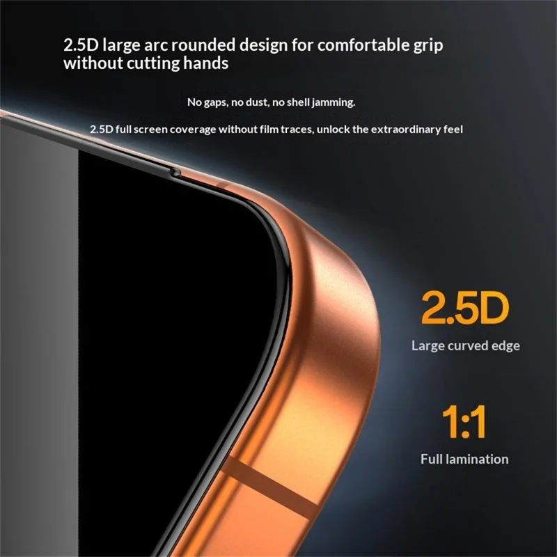 YESIDO TG31 10 Unidades/Juego para iPhone 17 Pro Max Protector de Pantalla de Privacidad 9H de Dureza Vidrio Templado Anti-huellas