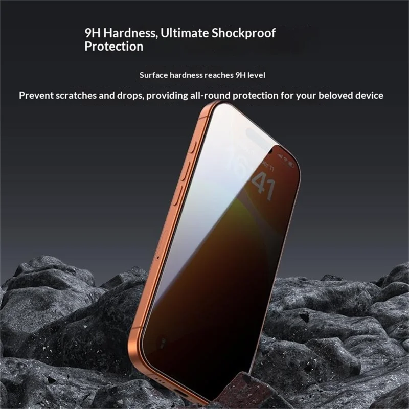 YESIDO TG31 10 Unidades/Juego para iPhone 17 Pro Max Protector de Pantalla de Privacidad 9H de Dureza Vidrio Templado Anti-huellas