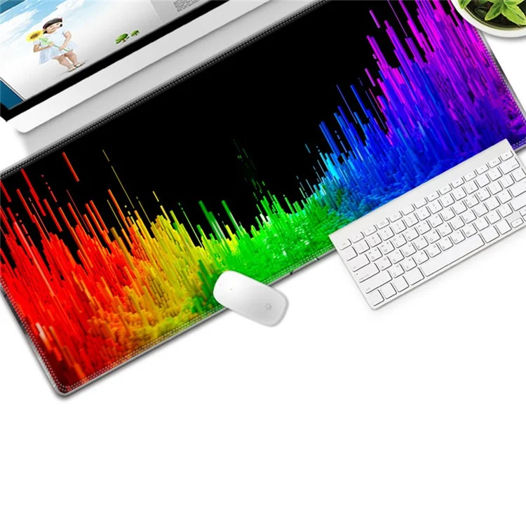 Colorful Gaming Mouse Pad Non-slip Keyboard Mat Large Desk Mat for PC Computer Laptop, Size: 300x800x3mm - Style 7