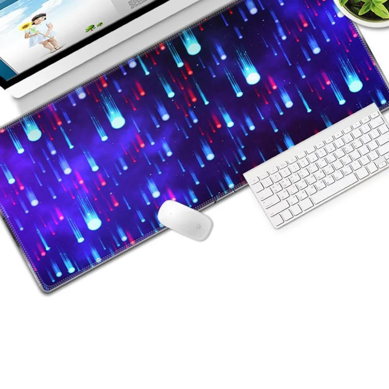 Colorful Gaming Mouse Pad Non-slip Keyboard Mat Large Desk Mat for PC Computer Laptop, Size: 300x800x3mm - Style 21