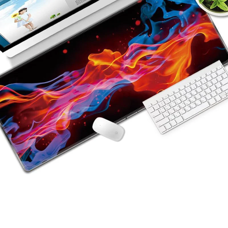 Colorful Gaming Mouse Pad Non-slip Keyboard Mat Large Desk Mat for PC Computer Laptop, Size: 300x800x3mm - Style 16