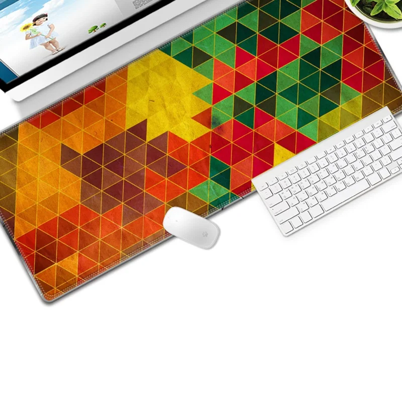 Colorful Gaming Mouse Pad Non-slip Keyboard Mat Large Desk Mat for PC Computer Laptop, Size: 300x800x3mm - Style 31