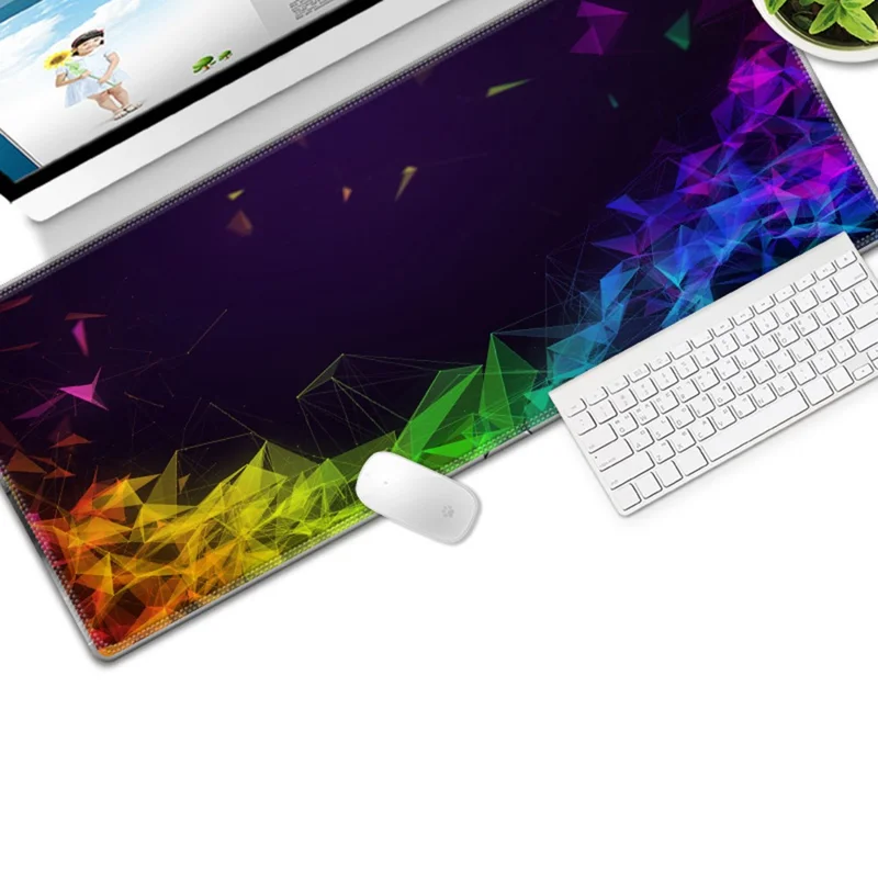Alfombrilla de ratón para juegos colorida, antideslizante, esterilla grande para el escritorio para PC, computadora portátil, tamaño: 300x800x3mm - Estilo 6