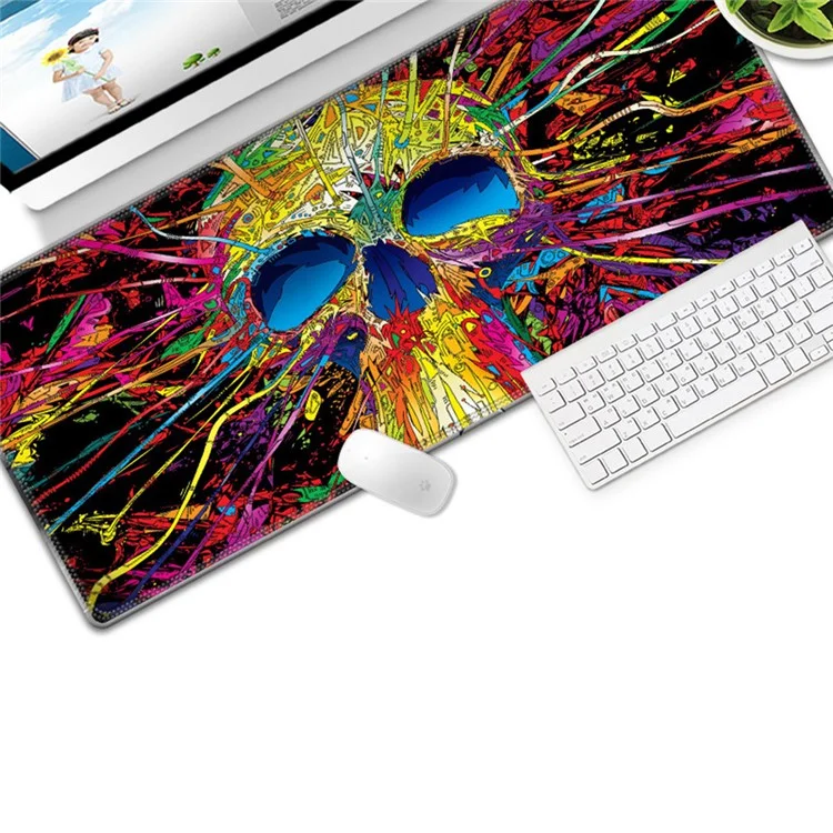 Colorful Gaming Mouse Pad Non-slip Keyboard Mat Large Desk Mat for PC Computer Laptop, Size: 300x800x3mm - Style 18