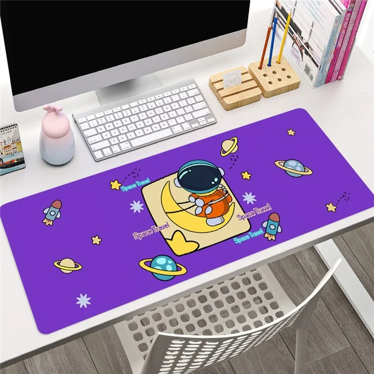 MEILEER HY1228 800x300x2mm for Home Office Thicken Rubber Computer Mouse Pad Edge Overlocking Desk Mat - Astronaut