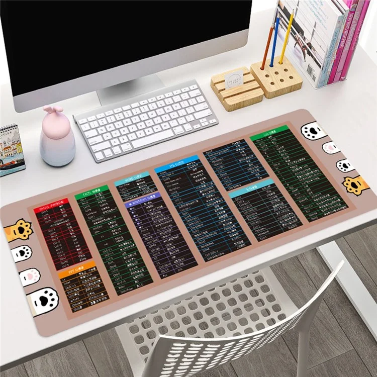 Meiler Hy1228 900x400x3mm Caoutchouc Naturel Jeux Tapis De Souris Coussins De Table Latéraux Verrouillés - Raccourcis Clavier