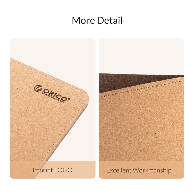 ORICO ORICO-CMP23-CF 200x300mm Dual-sided Cork Mouse Pad Home Office Computer Mice Mat - Brown