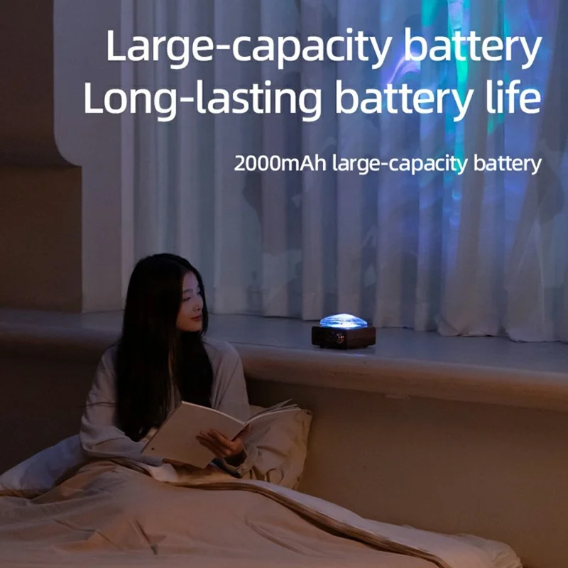 JN122 Retro Vinyl Record Player Bluetooth-compatible Speaker Portable Radio with Atmosphere Projection Lamp