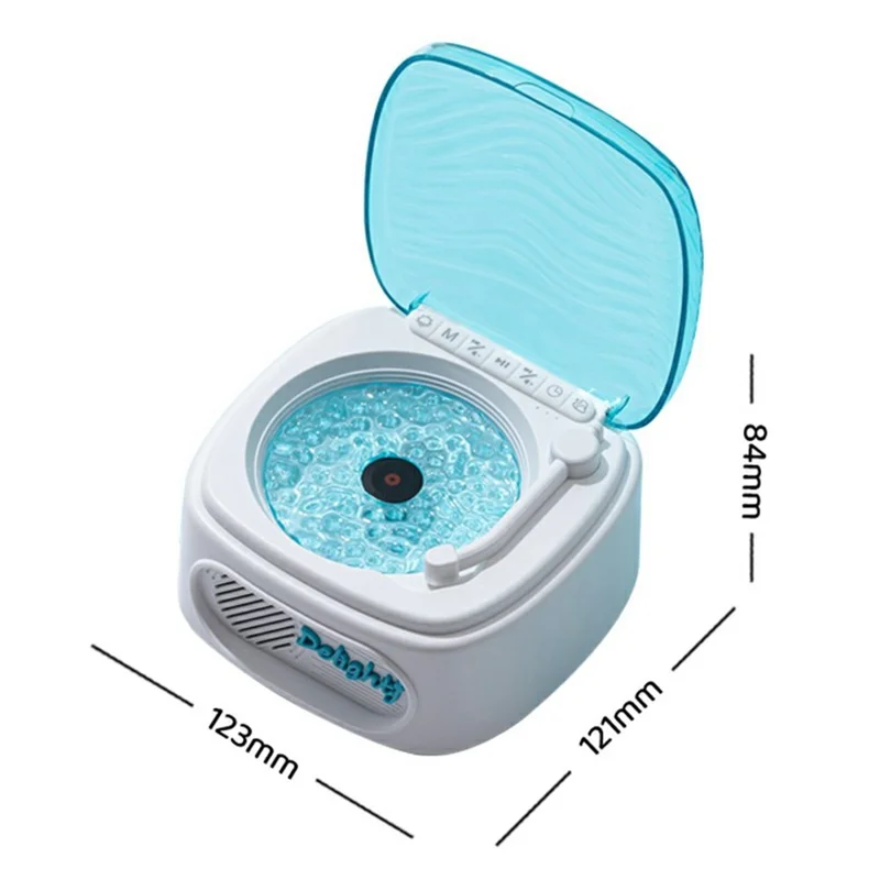 JN158 Retro Vinyl Record Player Bluetooth-compatible Speaker Portable Atmosphere Projection Lamp - White