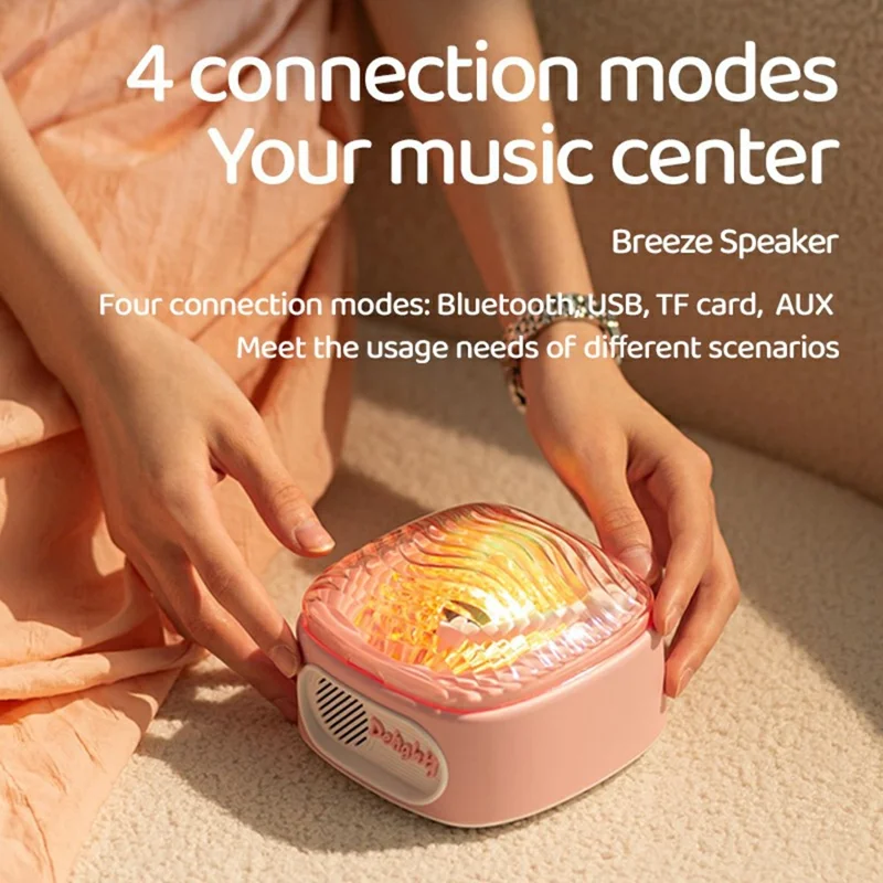 JN158 Retro Vinyl Record Player Bluetooth-compatible Speaker Portable Atmosphere Projection Lamp - White