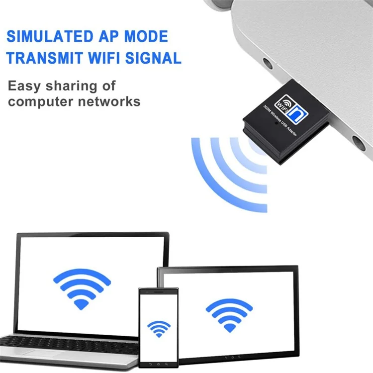 300Mbps Wireless 802.11N USB Wifi Receiving Adapter