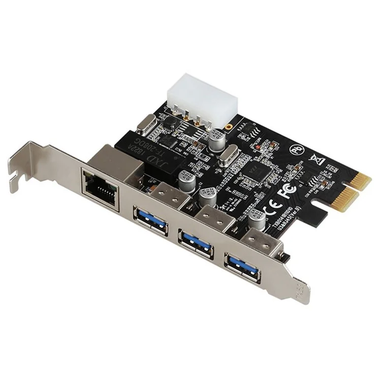 Carte d'extension PCIe vers USB3.0 TXB014 Carte réseau Ethernet Gigabit pour PC de bureau