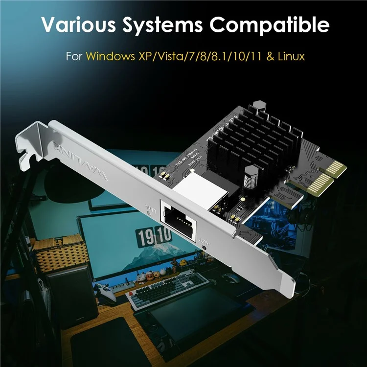 WAVLINK NWP001 1 Gbps Pcie Network Carte Rtl8111h Chip Ethernet Adaptateur Pour Windows XP Vista