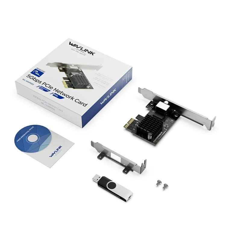 WAVLINK NWP003 5Gbps Pcie Network Card RTL8126 Chip RJ45 Ethernet Adapter