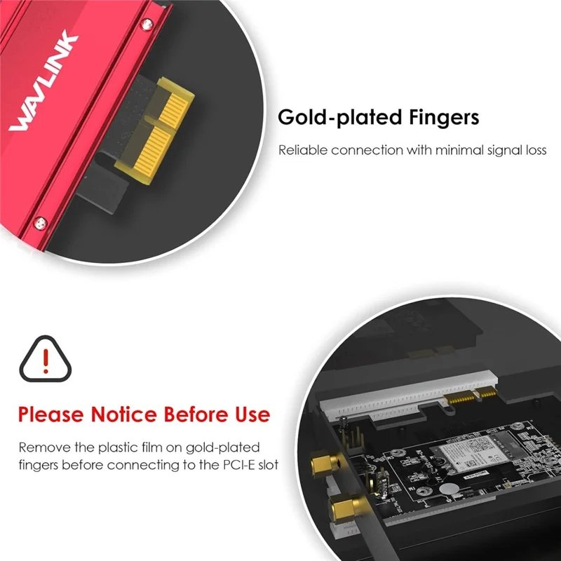 WAVLINK WL-WN685BE3-A Desktop-PC WLAN 7 BE8800 PCIe-Karte Bluetooth-kompatibel 5.4 8800 Mbps Tri-Band BE200 Drahtlosadapter