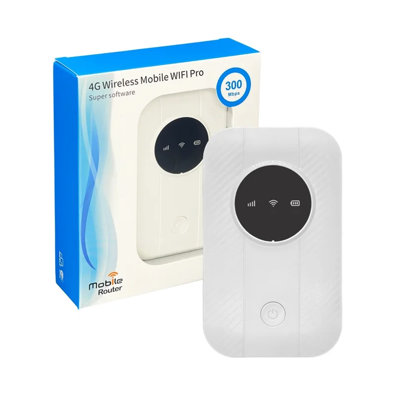4G Portable Mobile WiFi Hotspot Pocket Router 150Mbps Wireless Modem with SIM Card Slot - White / European Version