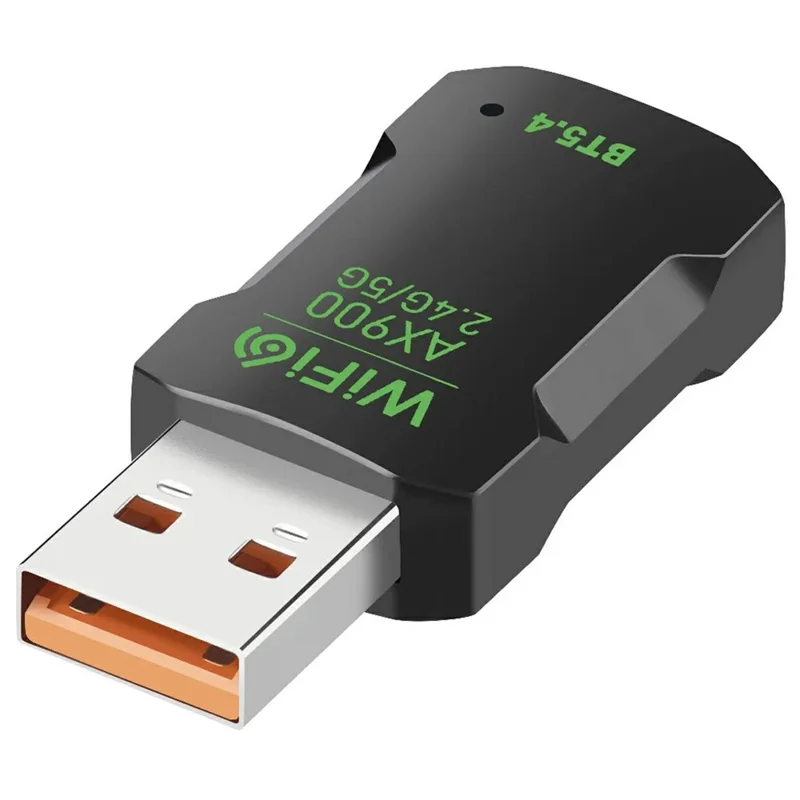 AX900 WiFi 6 Smart Network Adapter 900Mbps Bluetooth-Compatible 5.4 Driver-Free Wireless USB WiFi Dongle for Win 10 / 11