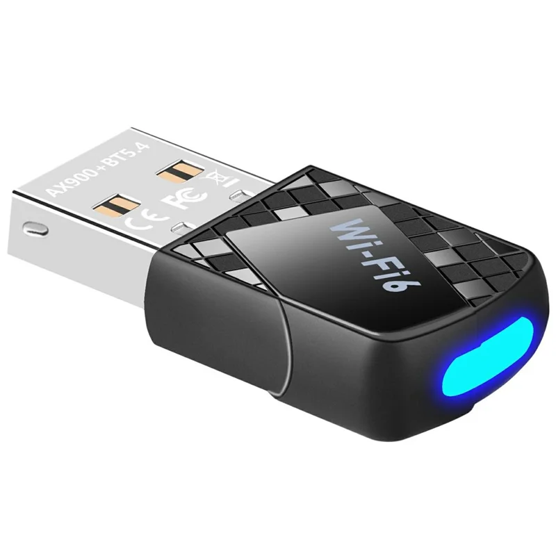 AX913B WiFi6 Smart Network Adapter 900Mbps Bluetooth-Compatible 5.4 Driverless Wireless USB 5G Dual Band WiFi Dongle for Win 10 / 11
