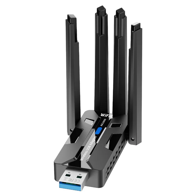Adattatore di Rete Wireless AX1840 USB 3.0 1800 Mbps WiFi 6 Dual Band USB Dongle per Win 7 / 10 / 11