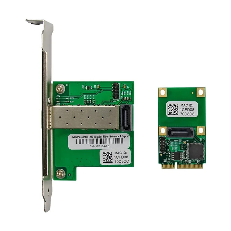WGI210AS Migipcie I210 Gigabit Один-port Sfp-сервер Адаптер Сетевой Карты