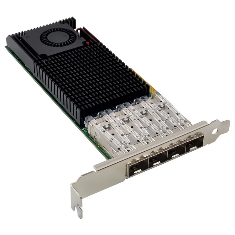 ST7313 E10G42BTDA PCI-E X8 10GbE Four-way Optical Ports SFP+Server Optical Network Card 10 Gigabit Ethernet Adapter