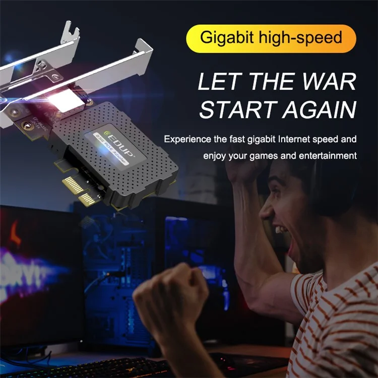 Сетевой адаптер PCI-E EDUP EP-9635C с портом RJ45, 2,5 Гбит/с / 1 Гбит/с / 100 Мбит/с Ethernet